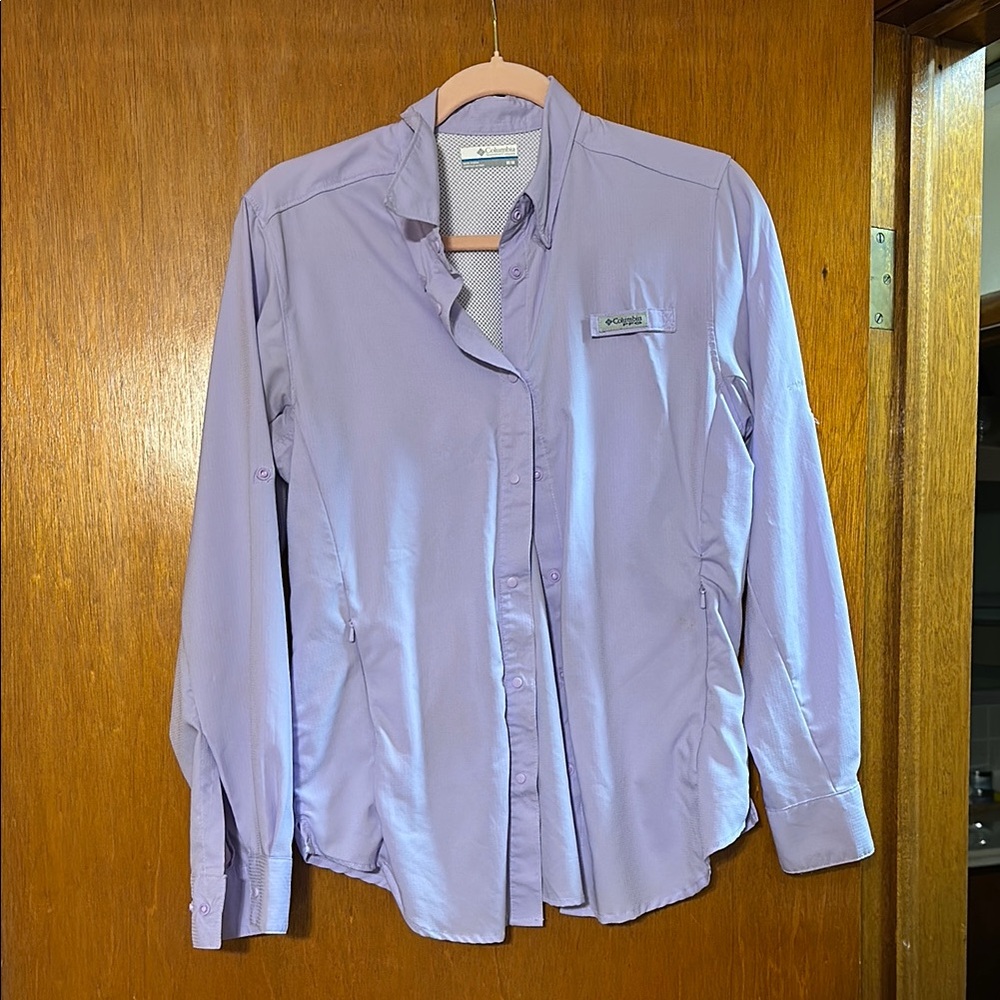 Columbia Purple Casual Button Down Shirt